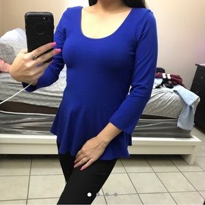 Royal Blue Peplum top